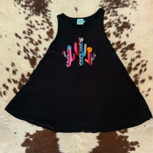 Judith March Black Cactus Sleeveless Dress